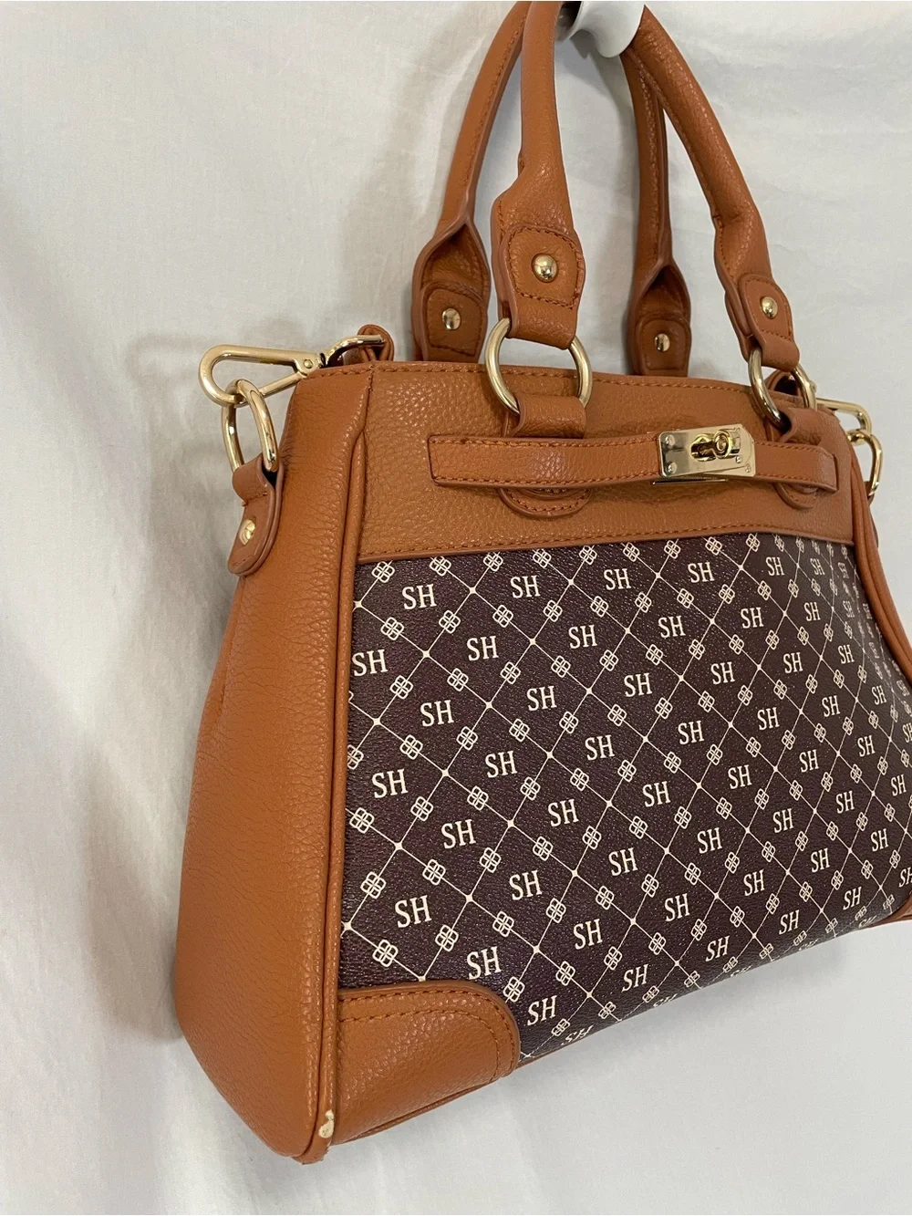 Danbury Mint Structured Tote, Custom Made Initial Monogram Series, Carry Options